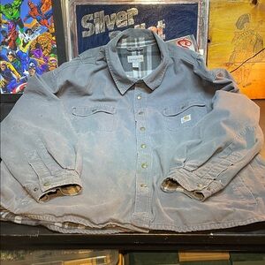 Carhartt Men's fleece lined Gray Shirt Jacket